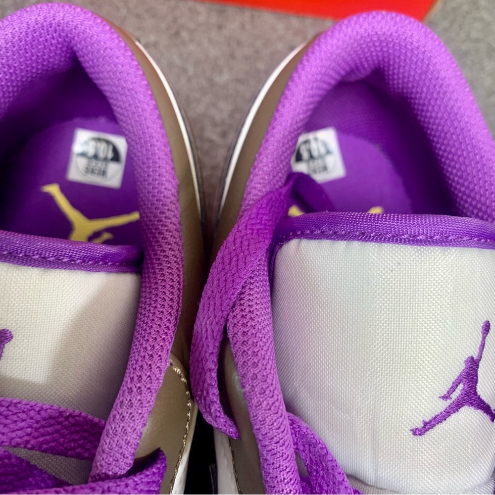 Nike Air Jordan 1 Low Palomino Purple Mocha 553558-215 Men’s 10.5 New - Picture 11 of 12